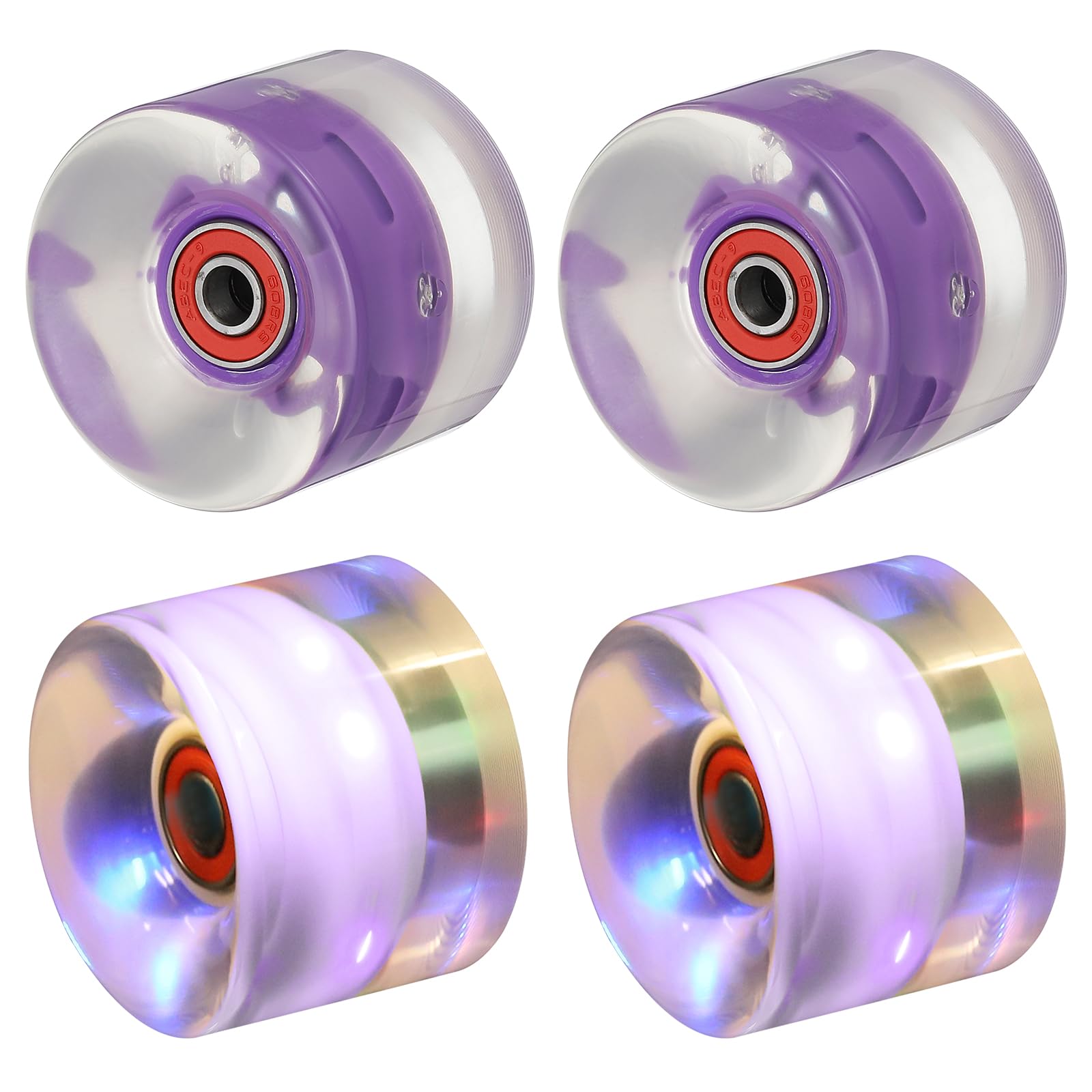 Ruedas de patineta iluminadas 78a con rodamientos que absorben impactos en calles 8