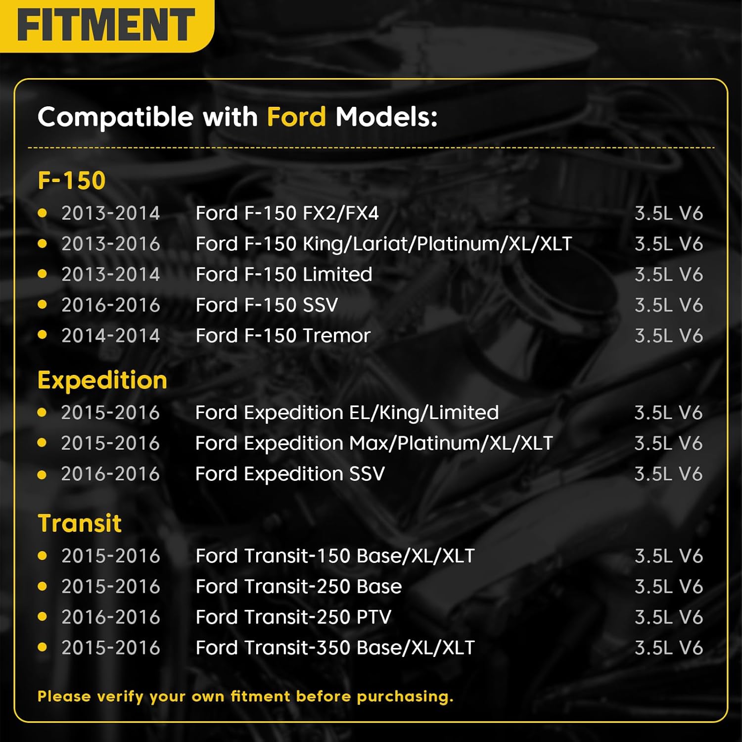 53039880469 Left & Right Turbocharger Set K03 Turbo Compatible with 2013-2016 Ford F150, 2015-2016 Expedition, 2015-2016 Transit 150 250 350 3.5L V6, Replace Number DL3E6C879AD 53039880470 DL3E6K682AE
