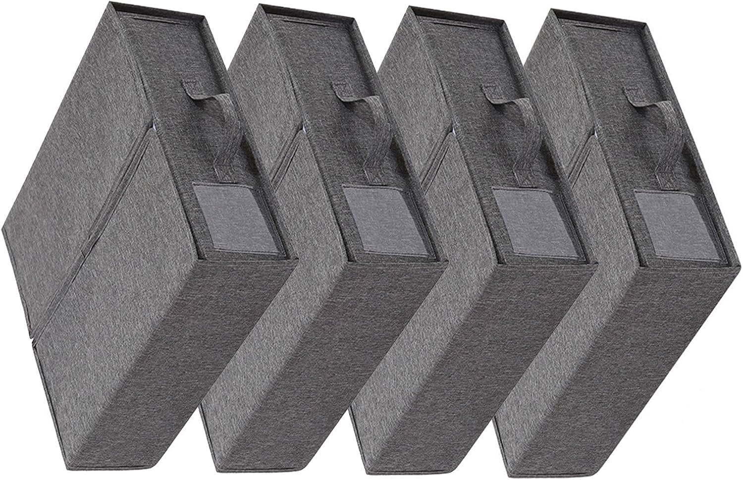 SepKus Bed Sheet Organizer Storage Bins, Collapsible Bedsheet Container Cube, Closet Cabinet Organization Bag, Foldable Fabric Bedding Storage Box for Duvet Cover