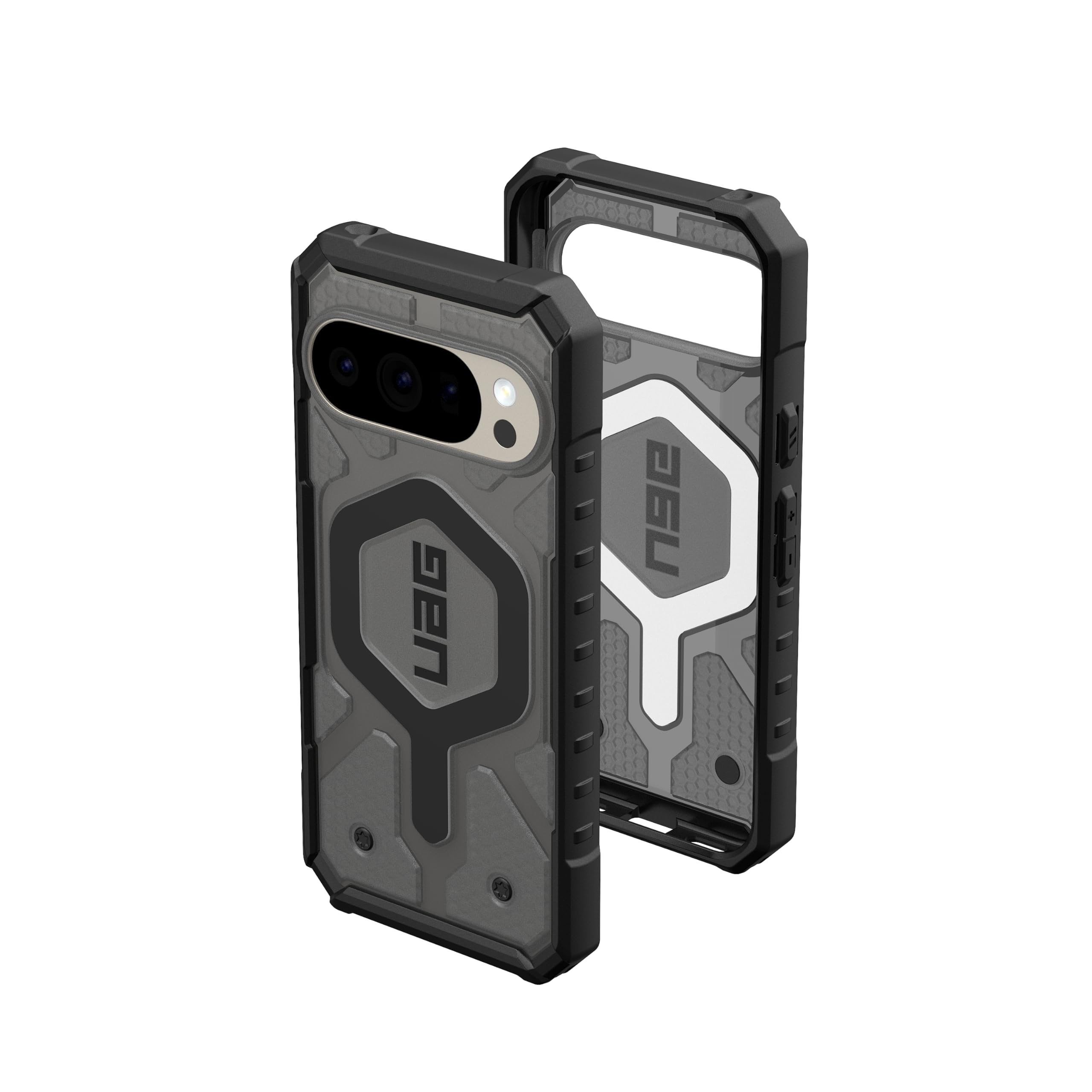 URBAN ARMOR GEAR UAG Made for Google Pixel 10 Case & Pixel 10 Pro Case Pathfinder Clear - Compatibile con Pixelsnap e ricarica magnetica trasparente robusta custodia protettiva, cenere/nero