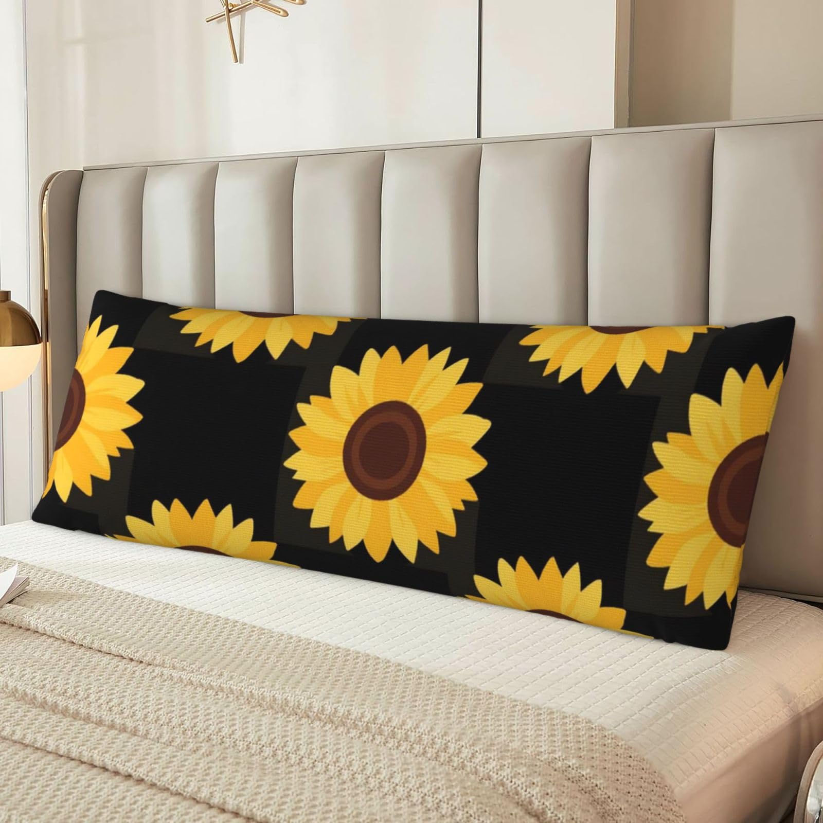 Sunflower Body Pillow Cover with Hidden Zipper 54"X20",Ultra Soft Microfiber Long Pillow Case Decorative Bedding Pillowcase Cushion Cover Cases for Bedroom Couch Sofa,Home Gifts