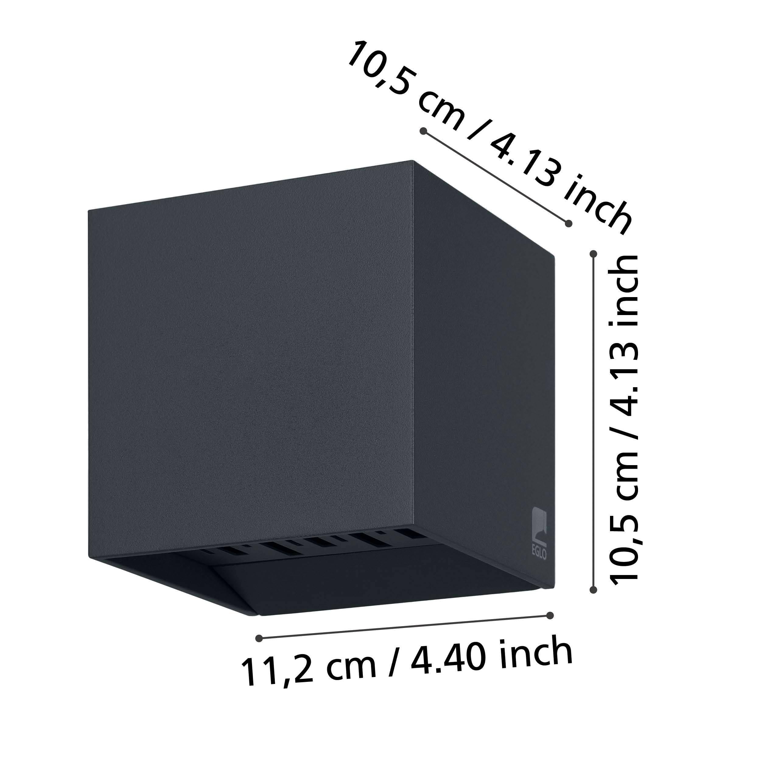Eglo LED Outdoor wall Light Fixture Calpino 2, External Porch Lighting, up and Down Outside Spotlight - Image 4
