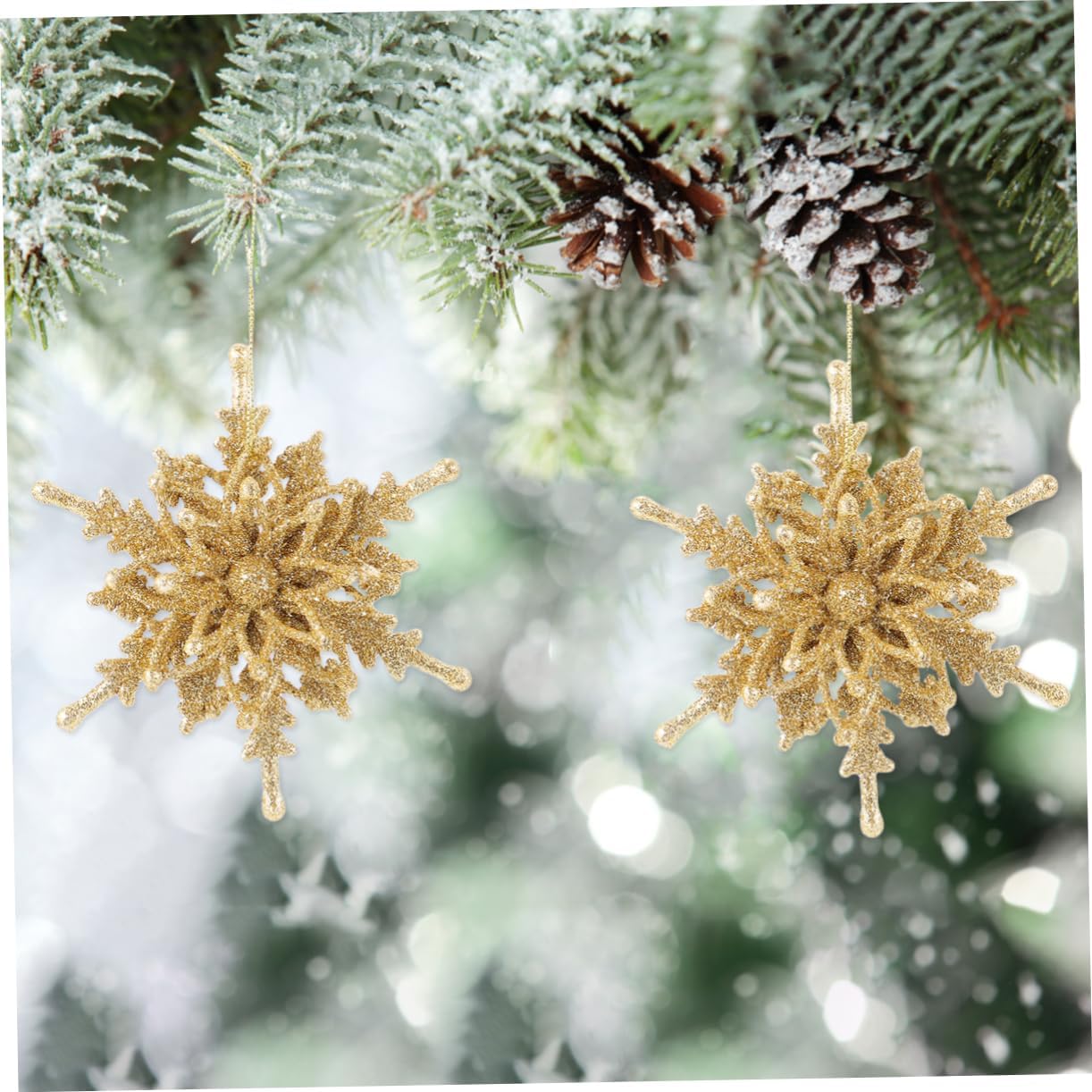 9pcs Exploding Star Hanging Ornament Xmas Tree Decoration for Holiday Parties Easy to Use Christmas Pendant for Family Friends and Home Decor