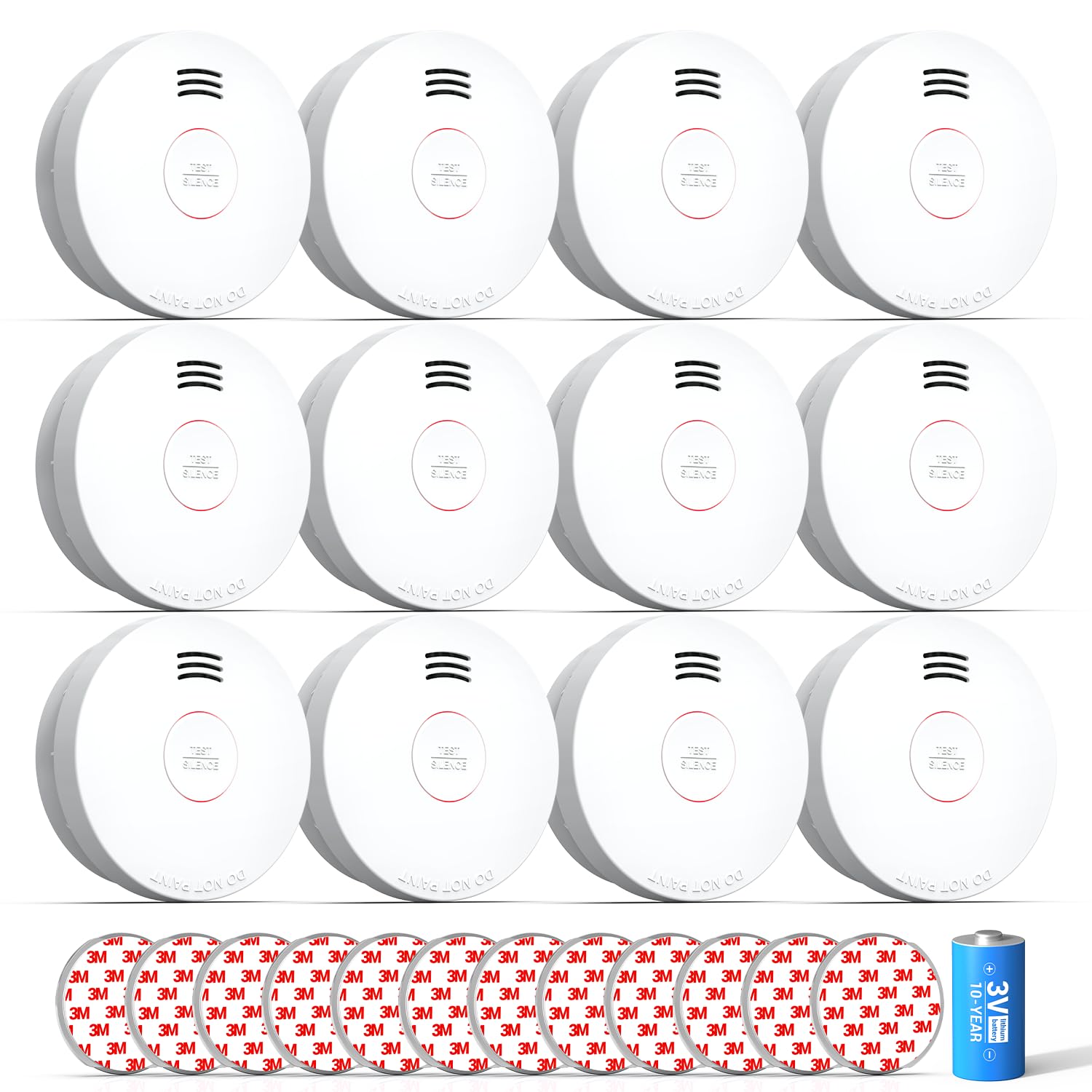 SITERWELL Smoke Detector, Photoelectric Smoke Alarms 10 Year Battery