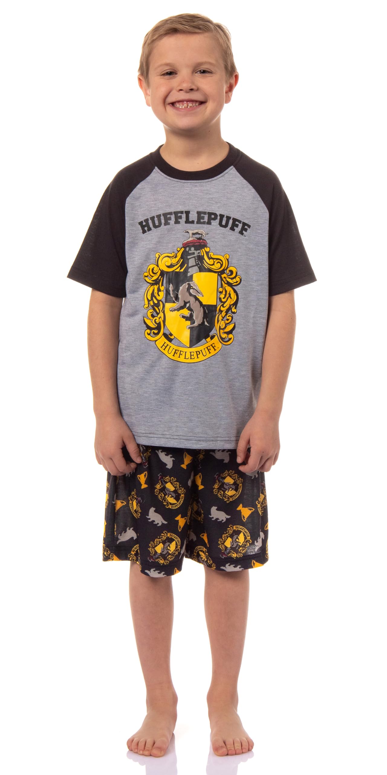 Harry Potter Boys' Hogwarts All Houses Pajama Set - Shorts & Top With House Crest, Sizes 6/7-18/20 - View #5