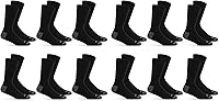 Fruit of the Loom Men's Dual Defense Crew Socks 12-Pack - Odor Protection, Moisture Wicking, Cushioned Comfort