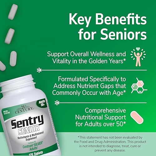 Miniatura 4 de 21st Century Sentry Senior 50+ Tablets 100 Ct (paquete de 2)