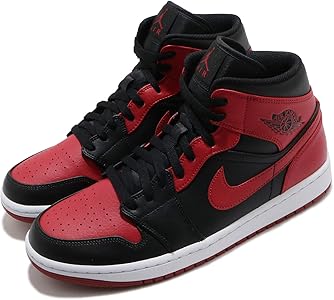 Amazon.co.jp: [ナイキ] JORDAN 1 MID BRED スニーカー レッド 554724
