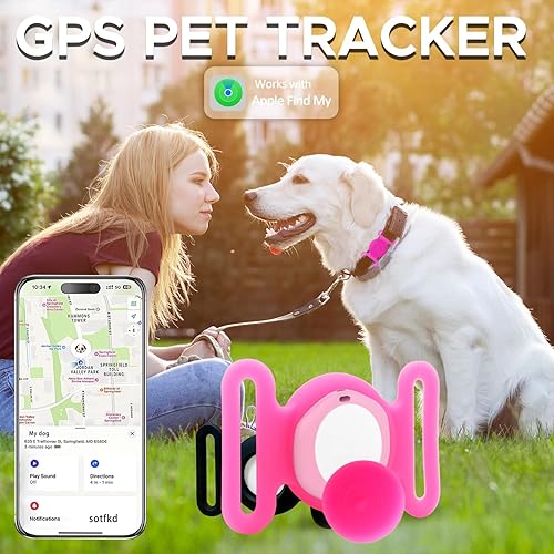Miniatura 2 de Rastreador GPS para perros, mini rastreador GPS para mascotas con cubierta de silicona, IPX8 impermeable rastreador GPS para niños, sin tarifa