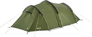 OEX Coyote III Tent for 3 People with Porch and Separate Bedroom, 3 Man, Compact, Lightweight, Tunnel, Easy to Pitch, Backpacking, Festivals, Weekend Trips, Wild Camping, Hiking, 5000mm HH, Green
