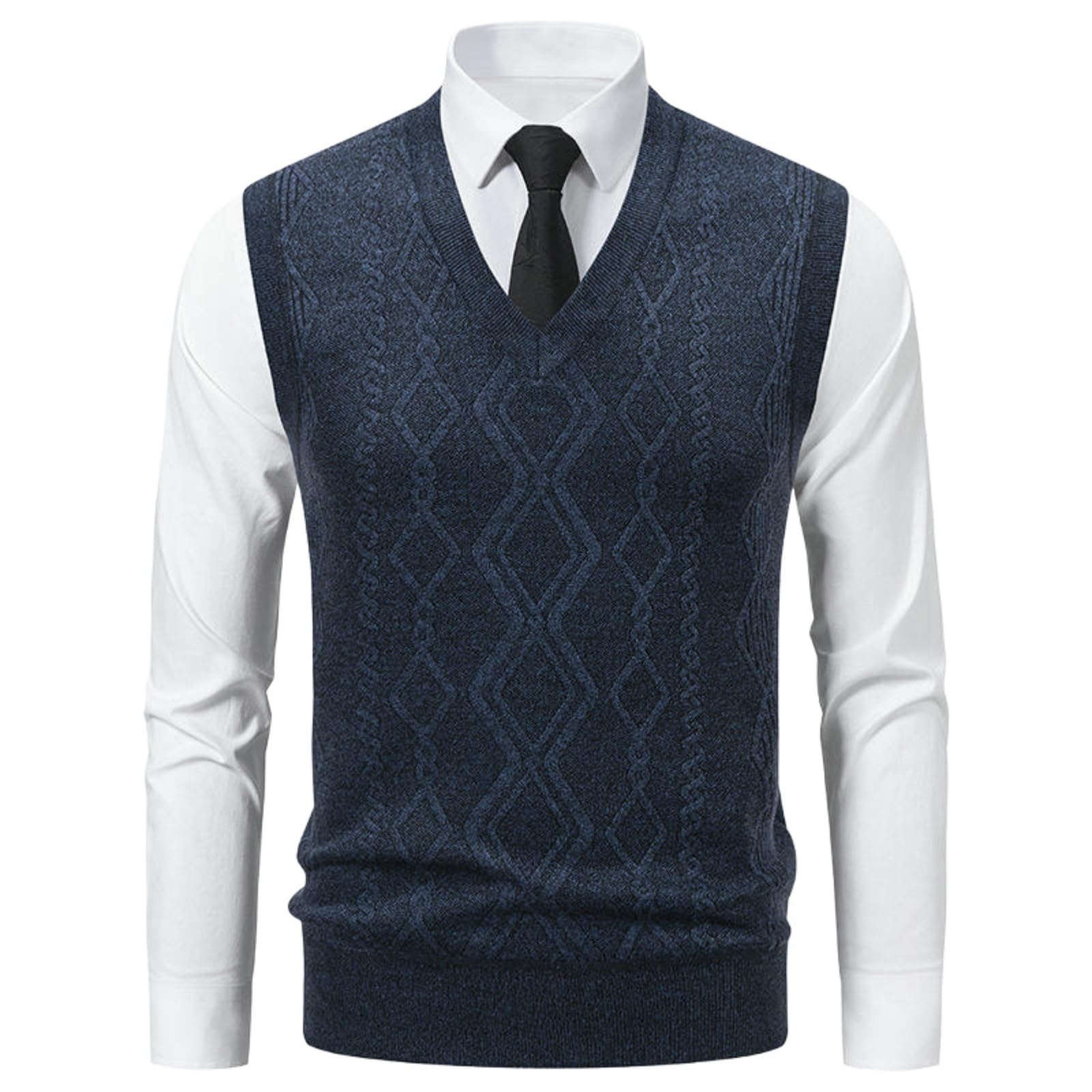 Chaleco de punto termico para hombre como capa base interior en color neutro 7