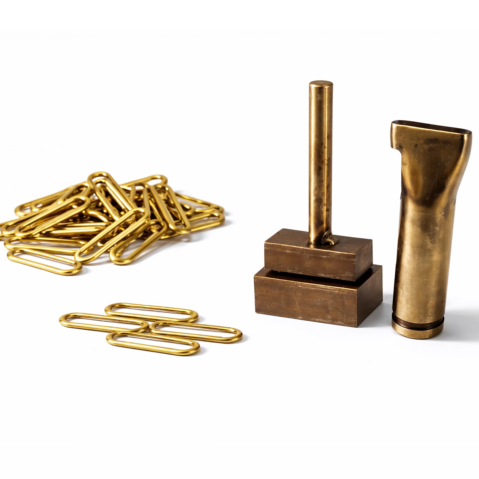 Trimming Shop 50 szt. owalne oczka z pierścieniami z podkładkami i zestawem narzędzi ręcznych do projektów DIY, artykuły piśmiennicze, skóra, banery (40 mm, złoty)