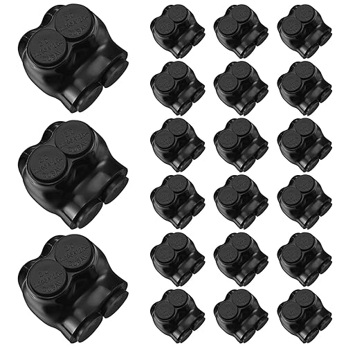 Vista 25 de 5 conectores de cable múltiple aislados, 2 puertos, empalme de entrada única, conectores de alimentación eléctrica, terminales de interconexión