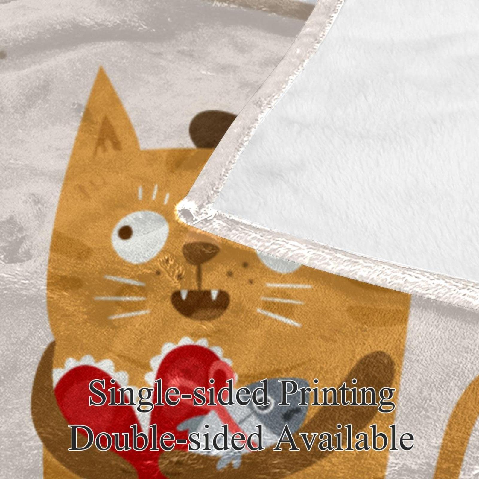 Coperta in pile per divano, divano o letto, accoglienti e morbide, felice, San Valentino, amante dei gatti, coppia