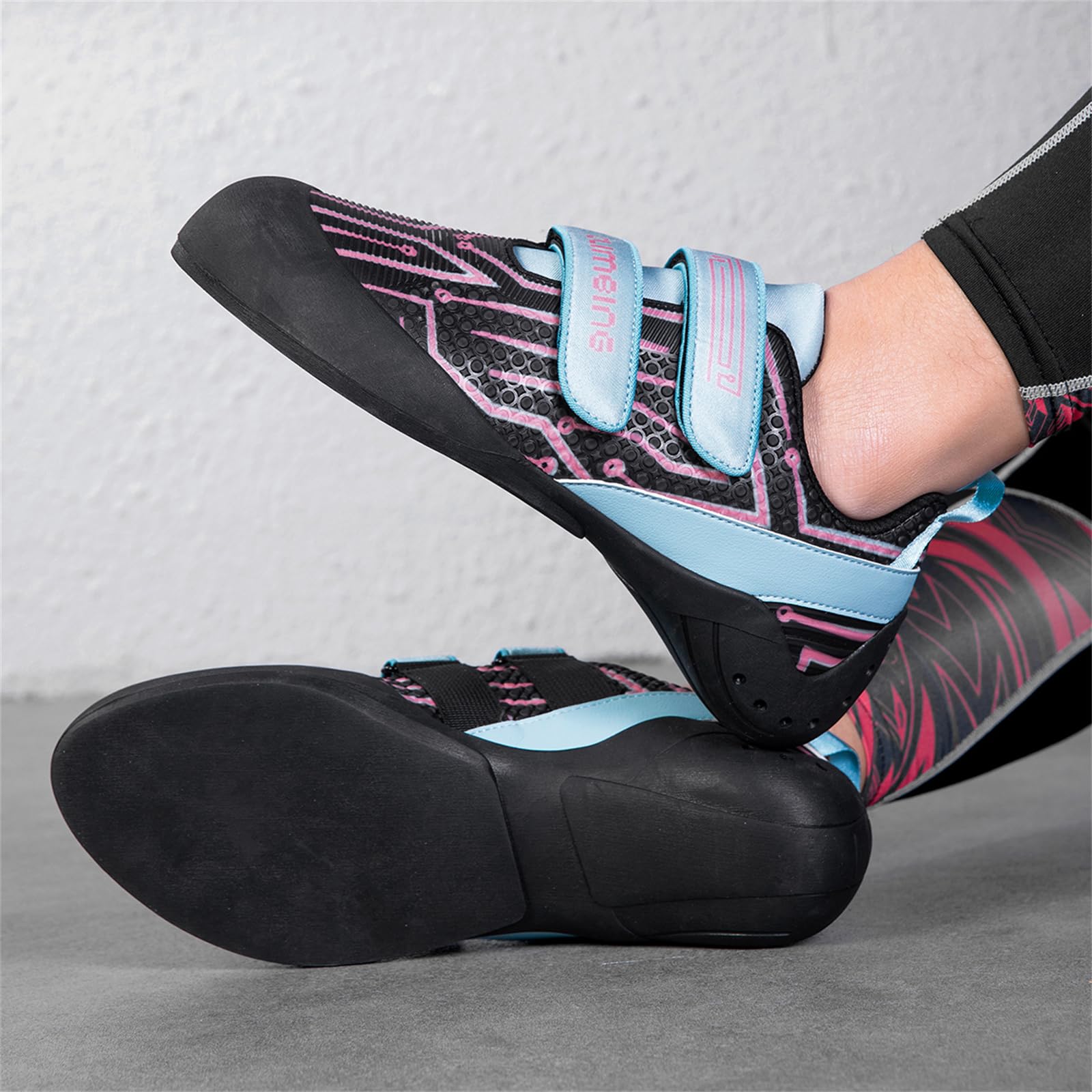 Zapatillas de Escalada para Hombre Y Mujer Nivel Básico para Gimnasio Escalada Deportiva En Roca Ligeras con Doble Correa