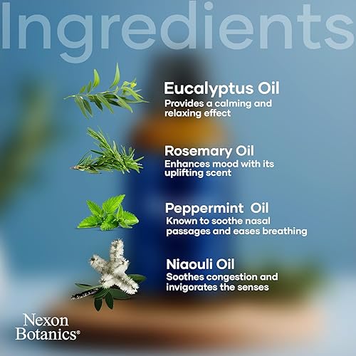 Miniatura 7 de Nexon Botanics Breathe - Mezcla de aceites esenciales, 1.0 onzas líquidas, aceite esencial Breath Easy Alivio sinusal, aceites esenciales Breathe