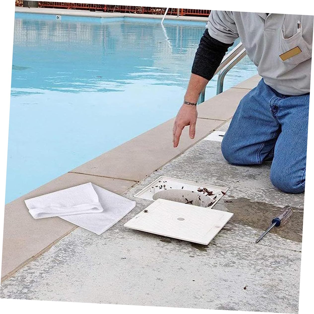 HEMOTON Tapa de Repuesto para Skimmer de Piscina 10x10 Pulgadas, Material PP Resistente, Fácil Reemplazo para Mantenimiento de Piscina, Paquete de 2 Piezas