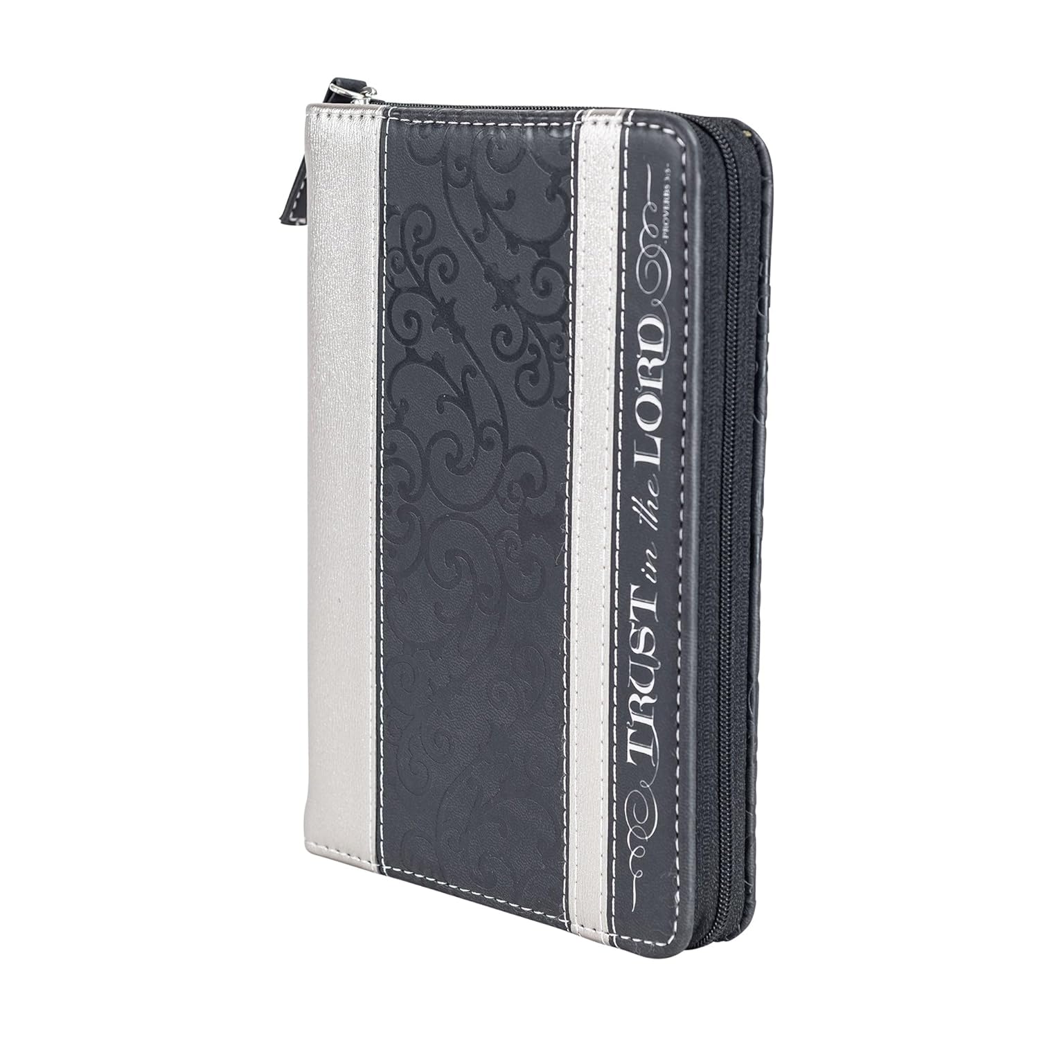 Journal -2018 Divine Details-Zippered-Black and Silver-Trust in the Lord Office Product