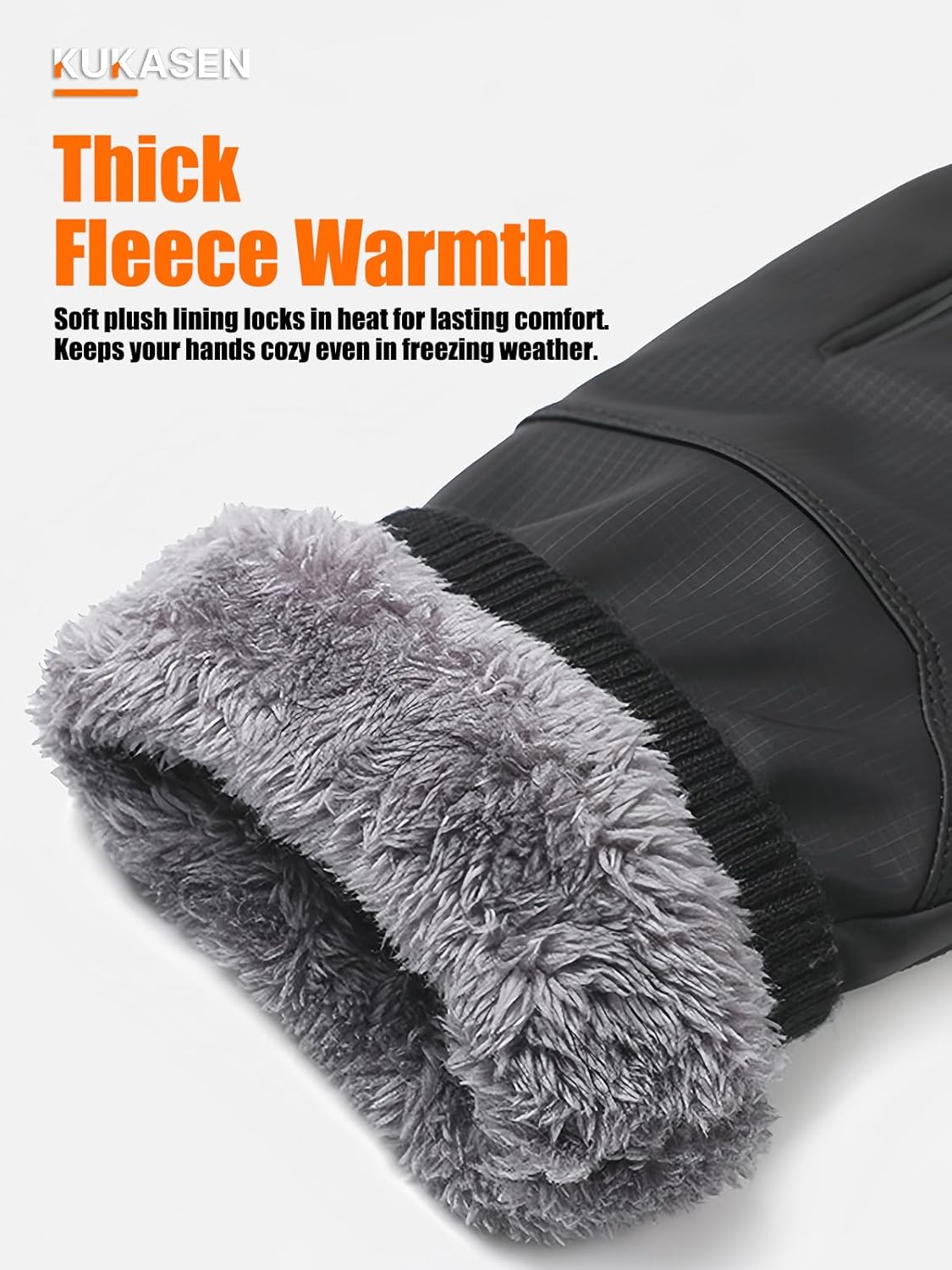 Winter Gloves for Men and Women Waterproof Touchscreen Warm Fleece Gloves – Windproof Anti-Slip Ski Gloves for Cold Weather Outdoor Activities - Image 4