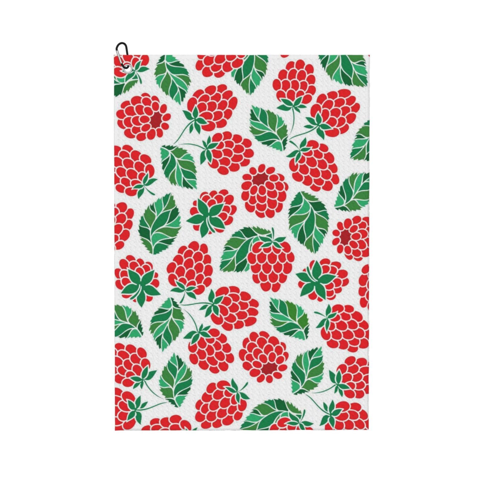Hnnkloy Fruit Of Raspberries Pattern, 16x24 in Portable Waffle Golf Towels with Carabiner Clip for Golf Bag