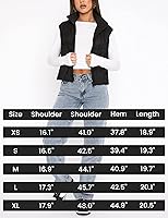 Vista 6 de EsheSy Chaleco acolchado recortado para mujer, cuello alto, cremallera completa, sin mangas, chaqueta acolchada cálida