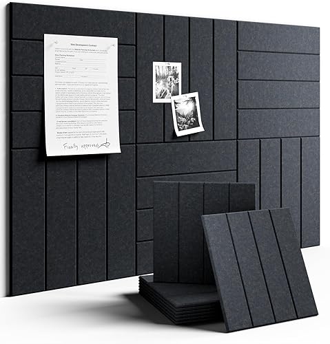 Miniatura 85 de FLUXYNARA - Tablero de anuncios de fieltro 48 x 36 pulgadas, alternativa al corcho, paquete de 12, 70 lengüetas adhesivas, panel de pared grueso