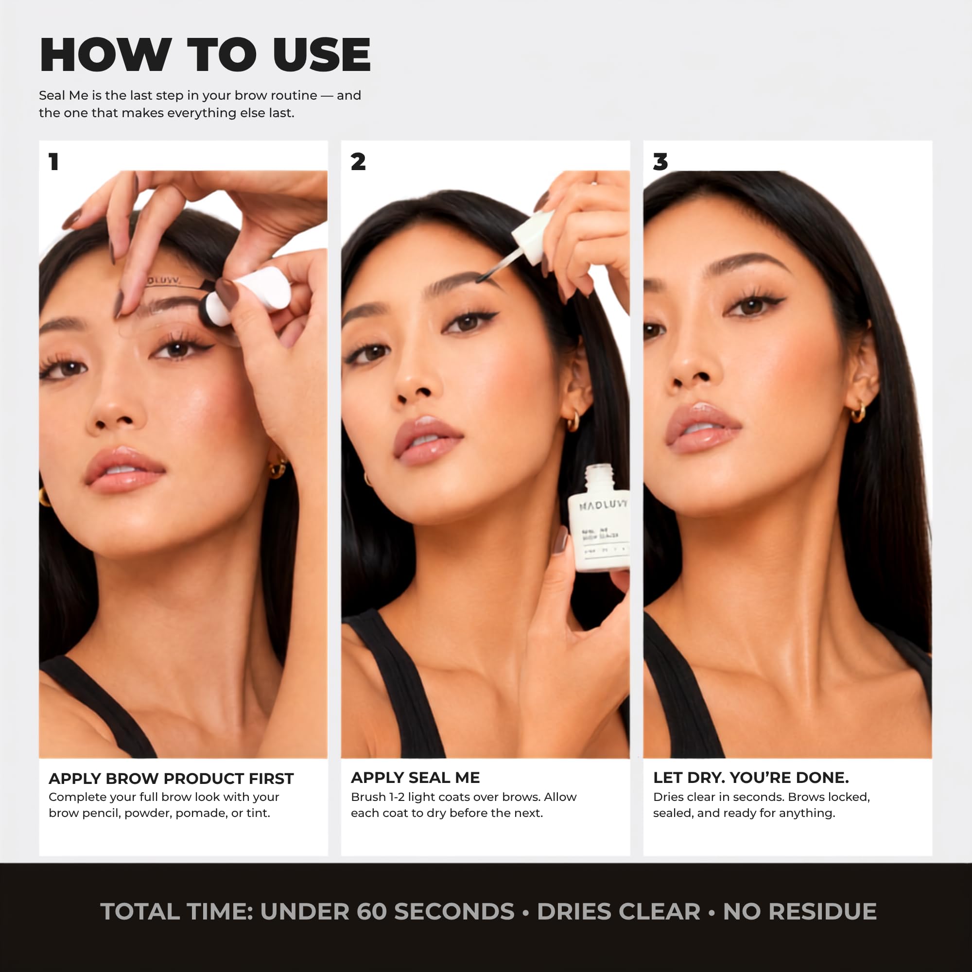 MADLUVV Seal Me Brow Sealer – 36-Hour Waterproof Brow Top Coat