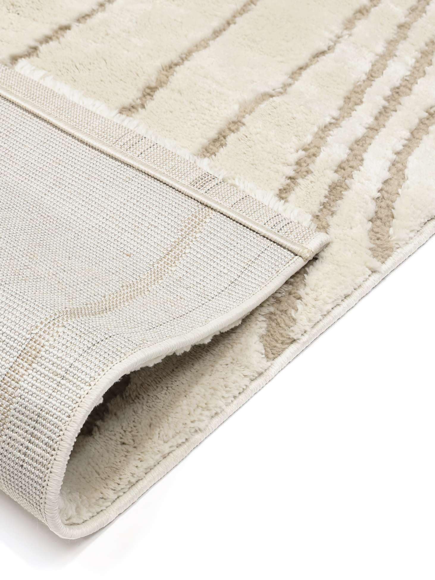 RugVista Bahia, Tappeto, Moderni, 240 x 340 cm, Rettangolare, Pelo medio, Soggiorno, Camera da letto, Lavabile solo a secco, oeko_tex_100, Bianco crema/Beige