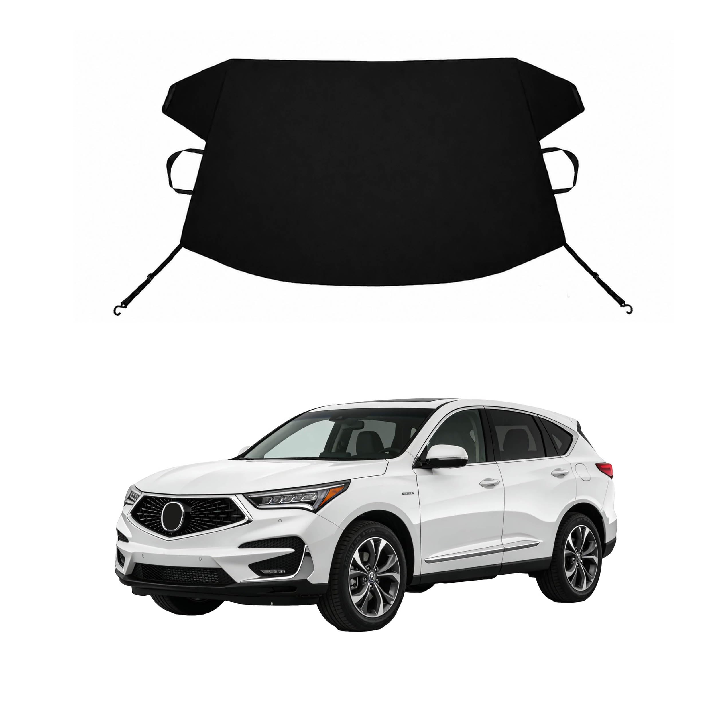 R-D-X Custom Windshield Cover for Ice and Snow ACU-ra RD-X Heavy Duty 600D Oxford Fabric Windshield Protector Fit Waterproof Frost Snow Cover Winter Car Accessories