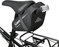 Vista 9 de Bike Seat Bag Bicycle Saddle Bag Under Seat Waterproof Reflective Cycling Saddle Pack for Mountain Road Bikes Black