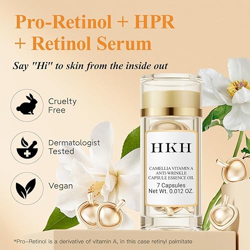 Miniatura 2 de Triple Retinol Serum para la cara  Anti-envejecimiento arrugas noche retinol +HPR cápsulas, suero peptídico para mujeres, reduce líneas finas,