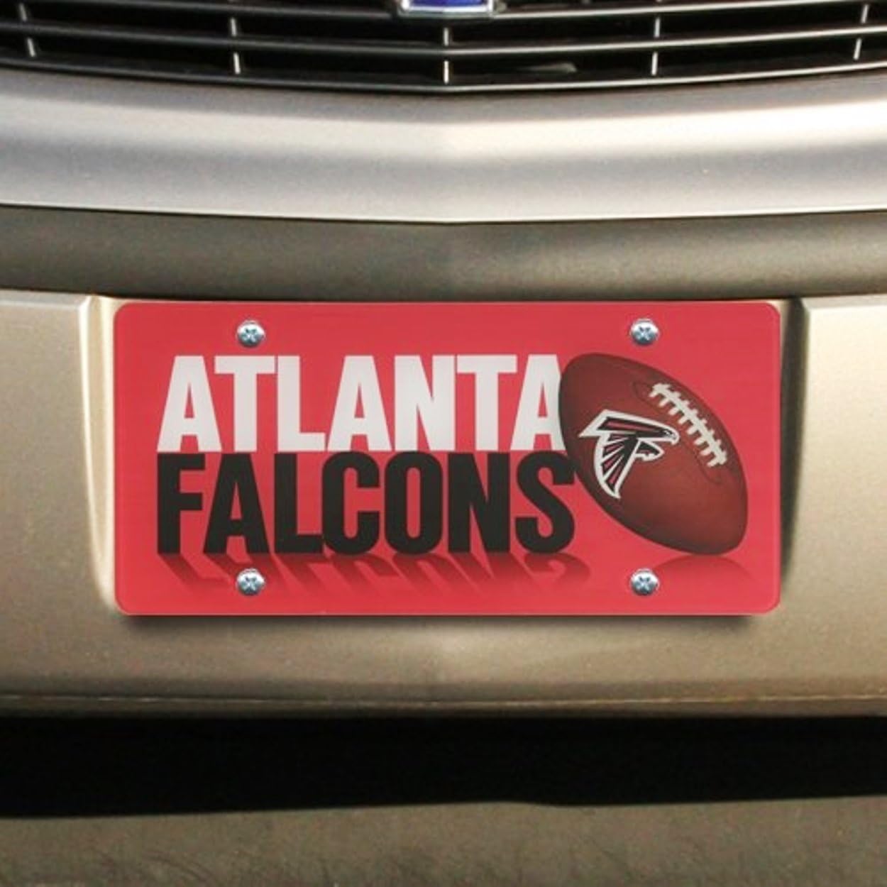 Stockdale Atlanta Falcons PV Printed Deluxe Acrylic Laser License Plate Tag Football