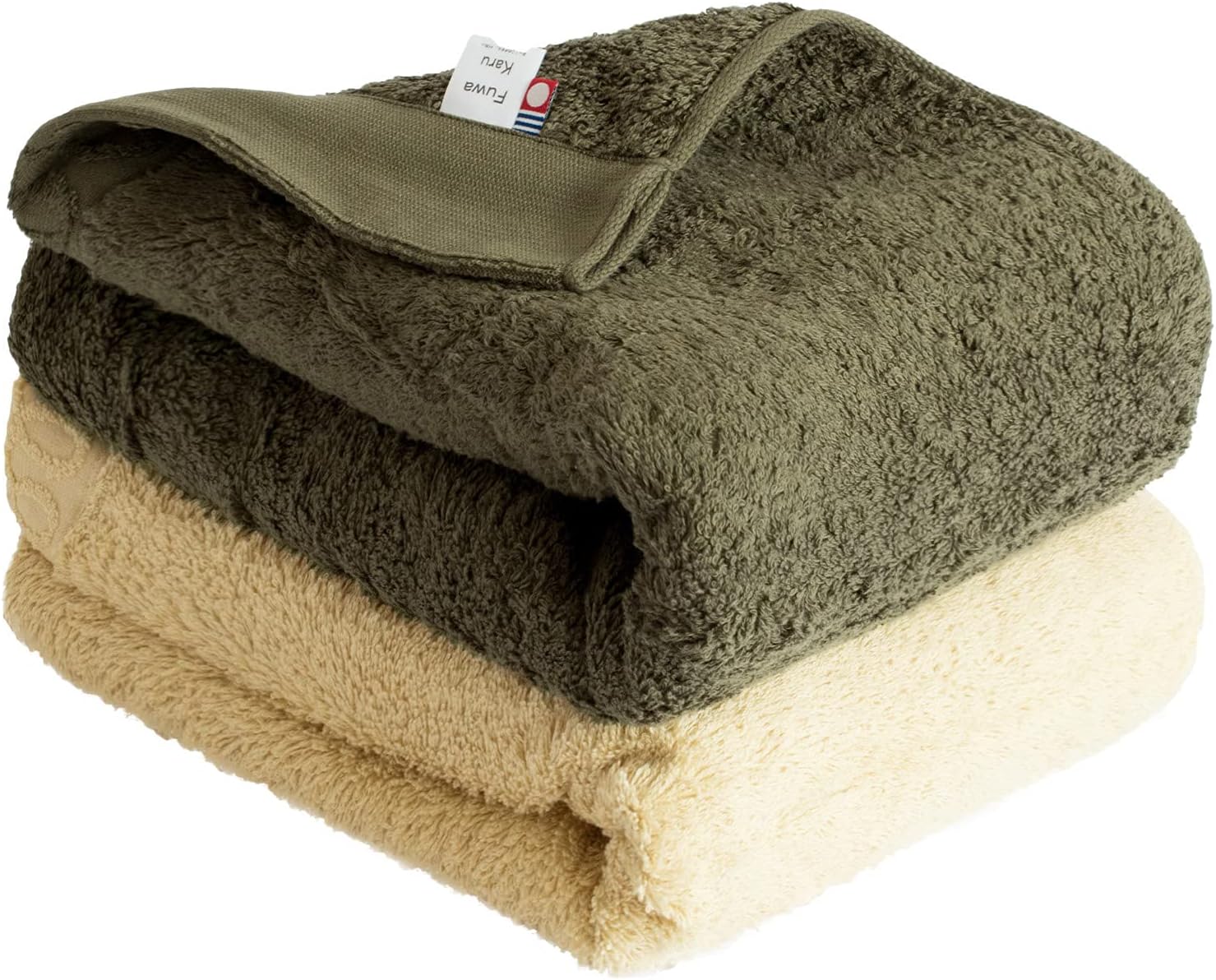 トランパラン 今治タオル Fuwakaru バスタオル 2枚セット カーキ イエロー 日本製 綿100 ふんわり 軽量 吸水 厚手 18 Off