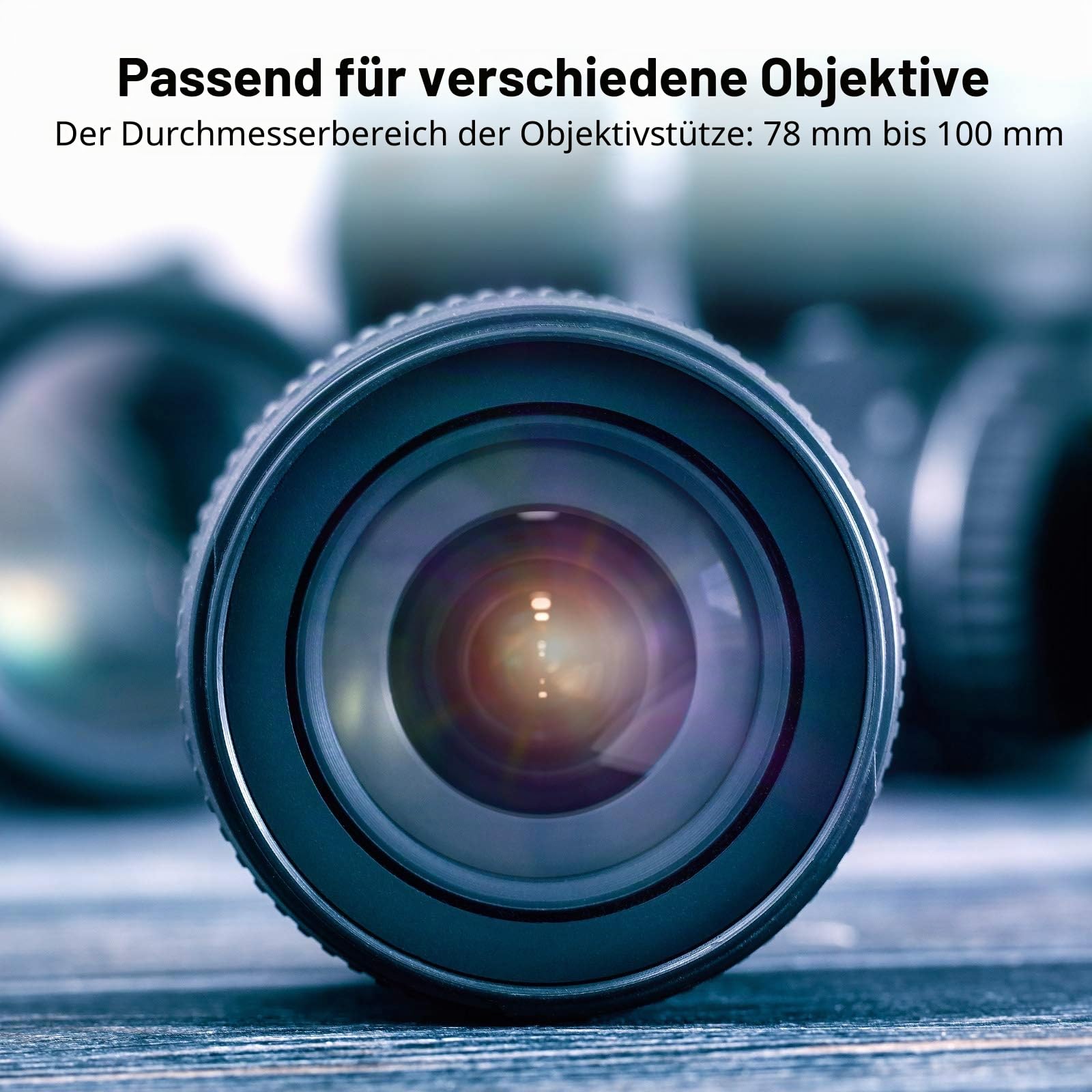 SMALLRIG Linsenunterstützung mit 15mm LWS Stangenklemme, 15mm Lens Support Kompatibel mit einem Durchmesser von 73 mm bis 108 mm Objektiv - 2727