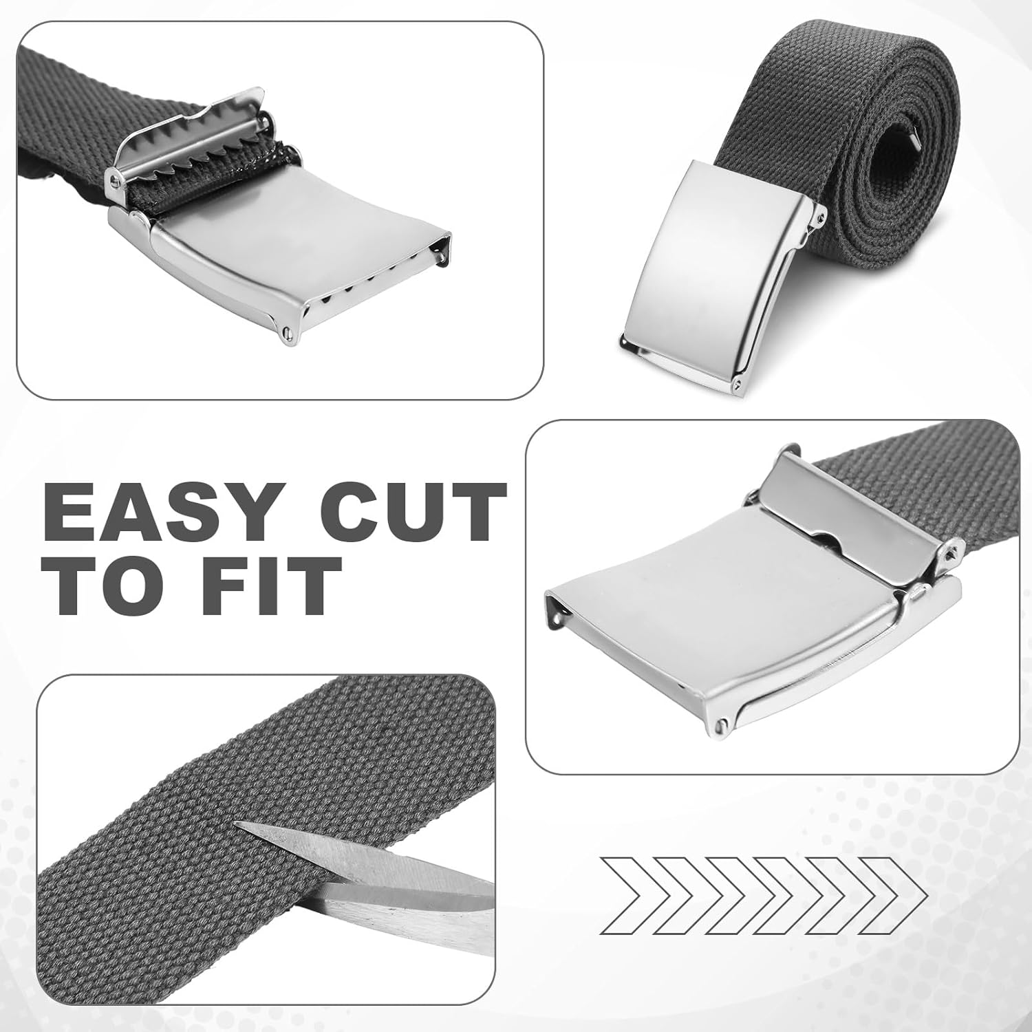 Geyoga 6 Pack Golf Belts for Men Men's Golf Web Belt Nylon Web Belt Size up to 55" Adjustable Solid Nylon Belt