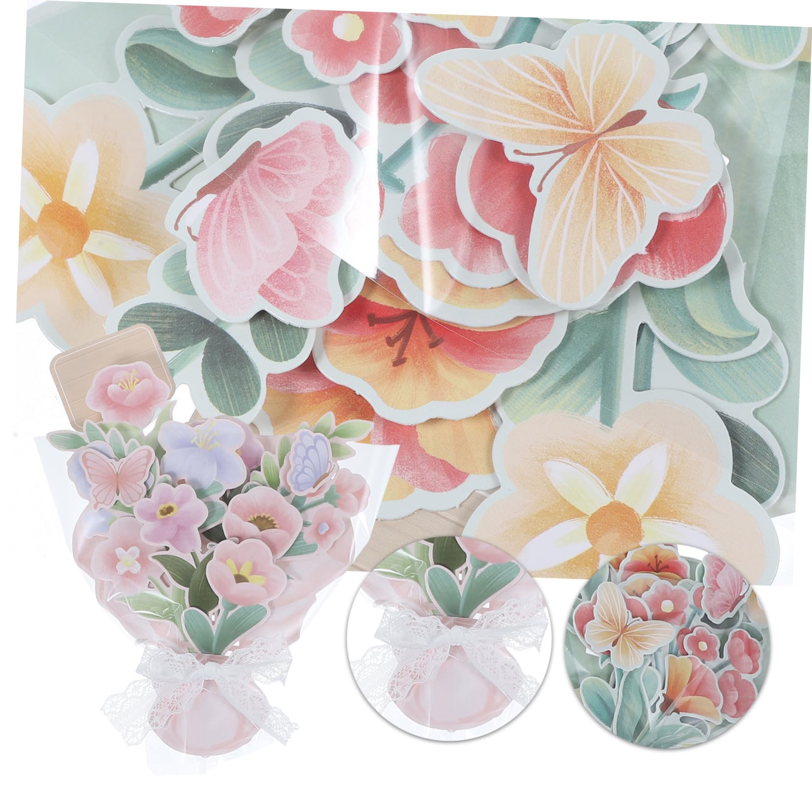 15pièces Cartes De Vœux Pour Enseignants De Cartes Papier Forme De Bouquet Floral Pour Journée Des Enseignants Avec Messages De Bénédiction