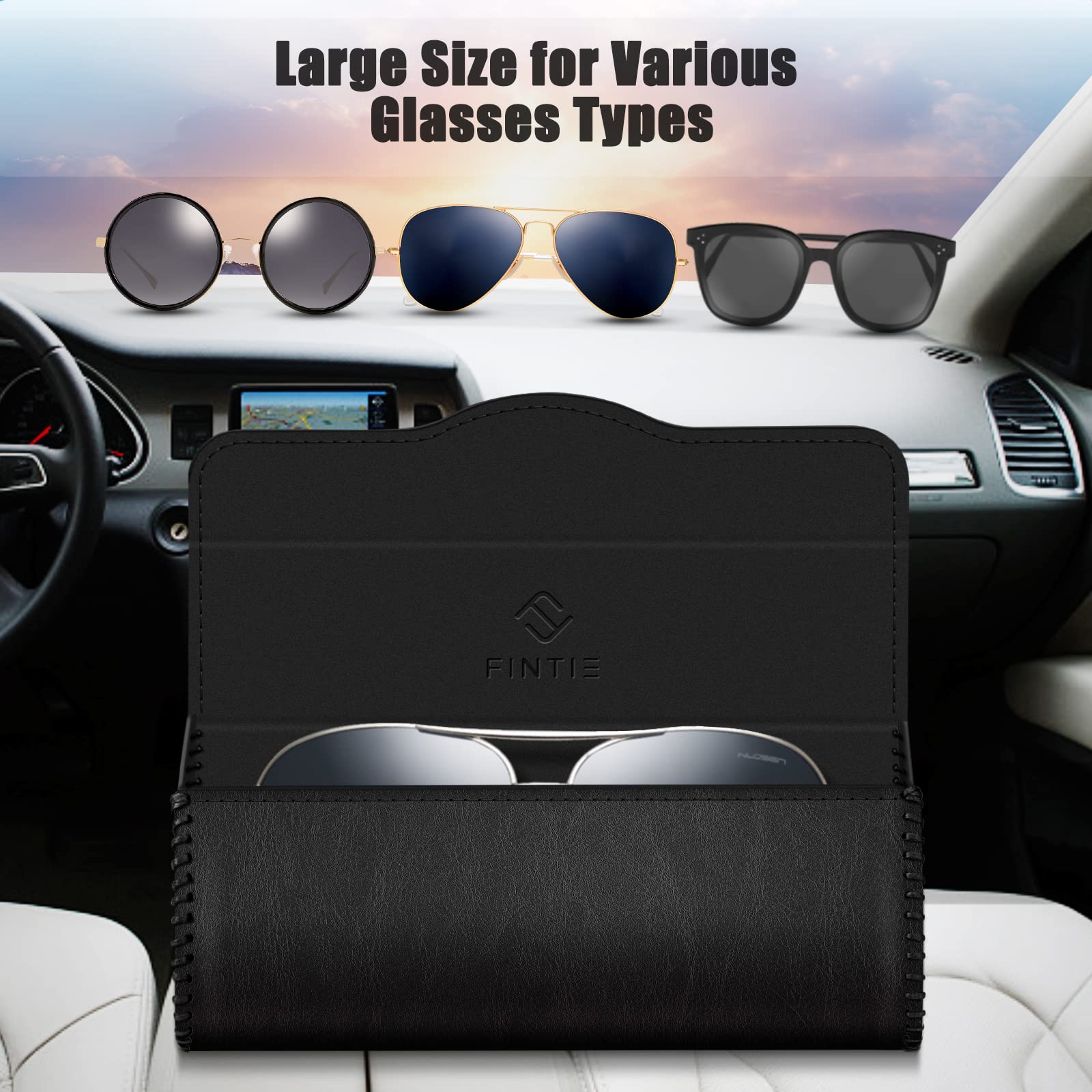 Porte-lunettes Pour Pare-soleil Audi Q8 2018-2023 - Clip En ABS, Ouverture Bouton-poussoir, Noir - 13