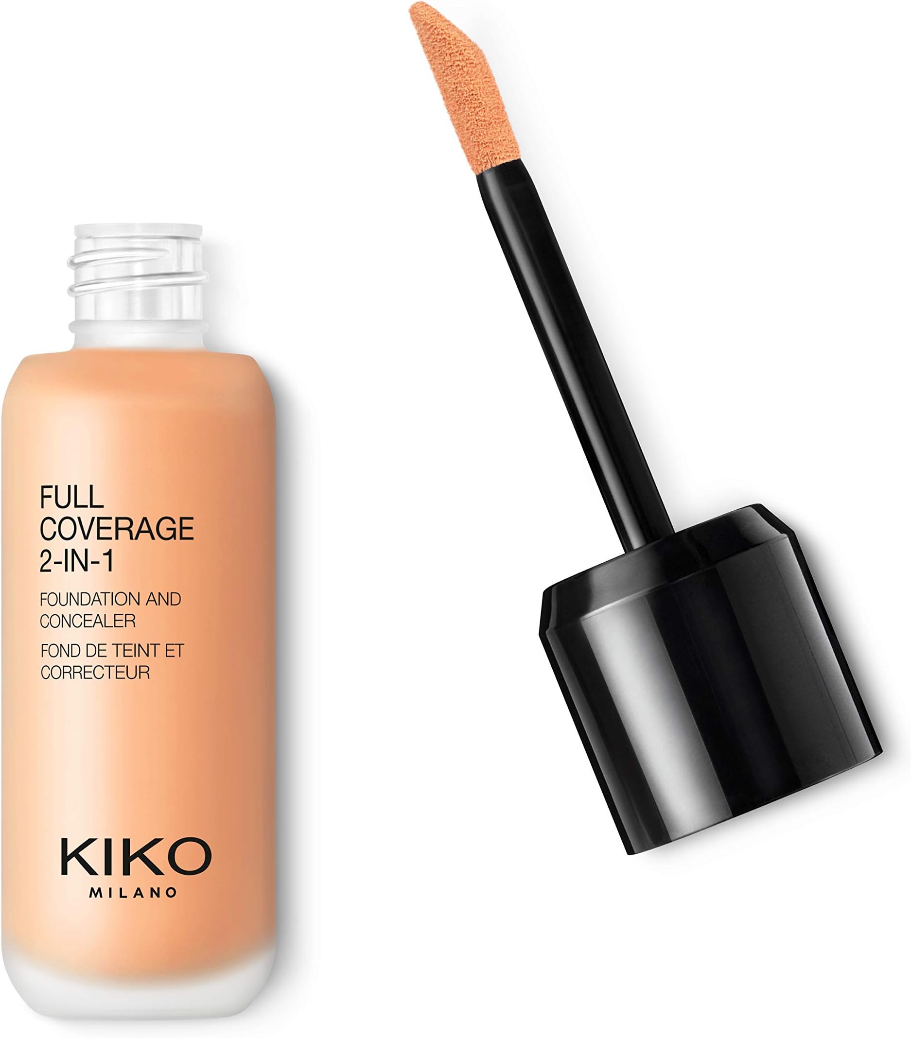 KIKO Milano Full Coverage 2-In-1 Foundation & Concealer 08 Face Foundations Warm Beige 40, 25 ml