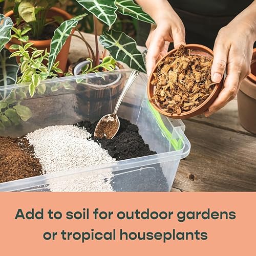 Miniatura 5 de Sustrato de coco para macetas para plantas de jardín, sustrato de coco grueso pre-enjuagado, orgánico y ecológico, 1.1 lb (500 g) de ladrillo simple