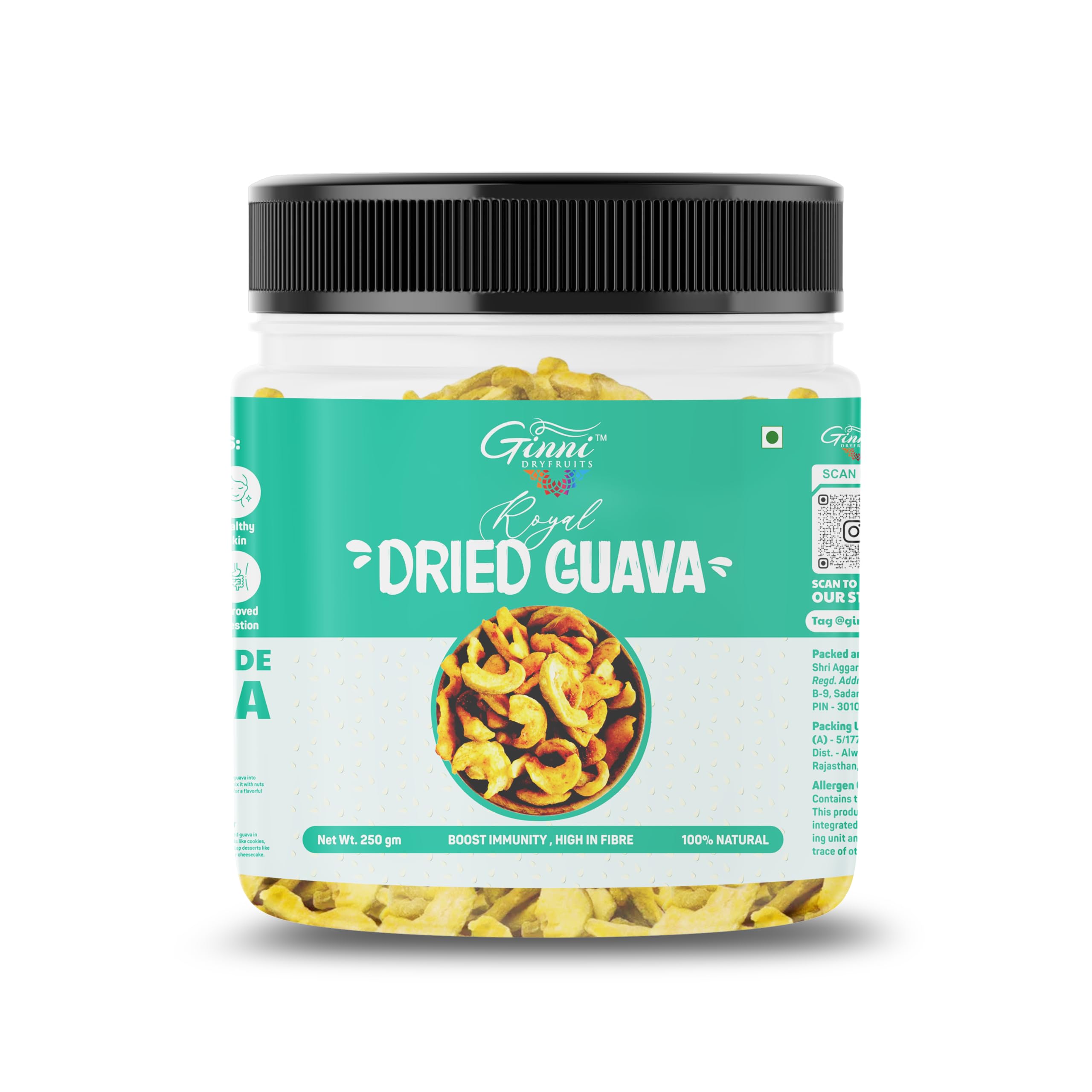 Ginni DryFruits, Royal Dried Guava, 250g, 100% Natural, High in Fibre and Immunity Boosting Dry Fruit-image-43