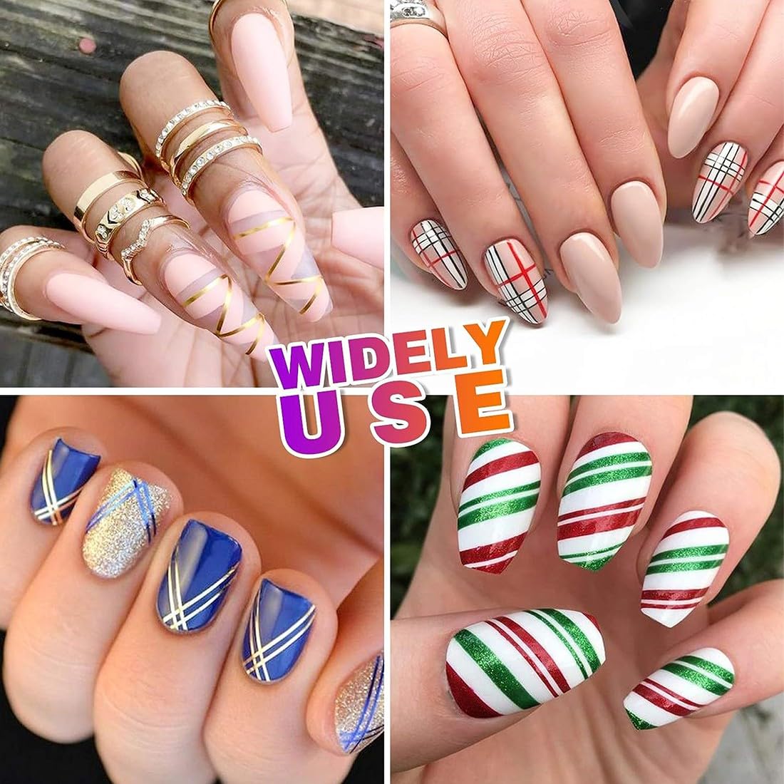 ZKGYUS 30 Couleurs Nail Art Décoration Stripes, Nail Sticker Autocollant Fil Striping Tape Bande Manucure Rouleau à Ongles Ruban Bandes Autocollant Ongle Tips pour DIY Pointe d'Ongle