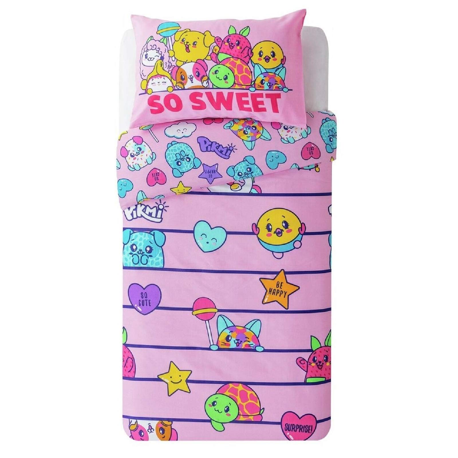 Pikmi Pops Surprise 'So Sweet' Single Duvet Cover and Pillowcase Set