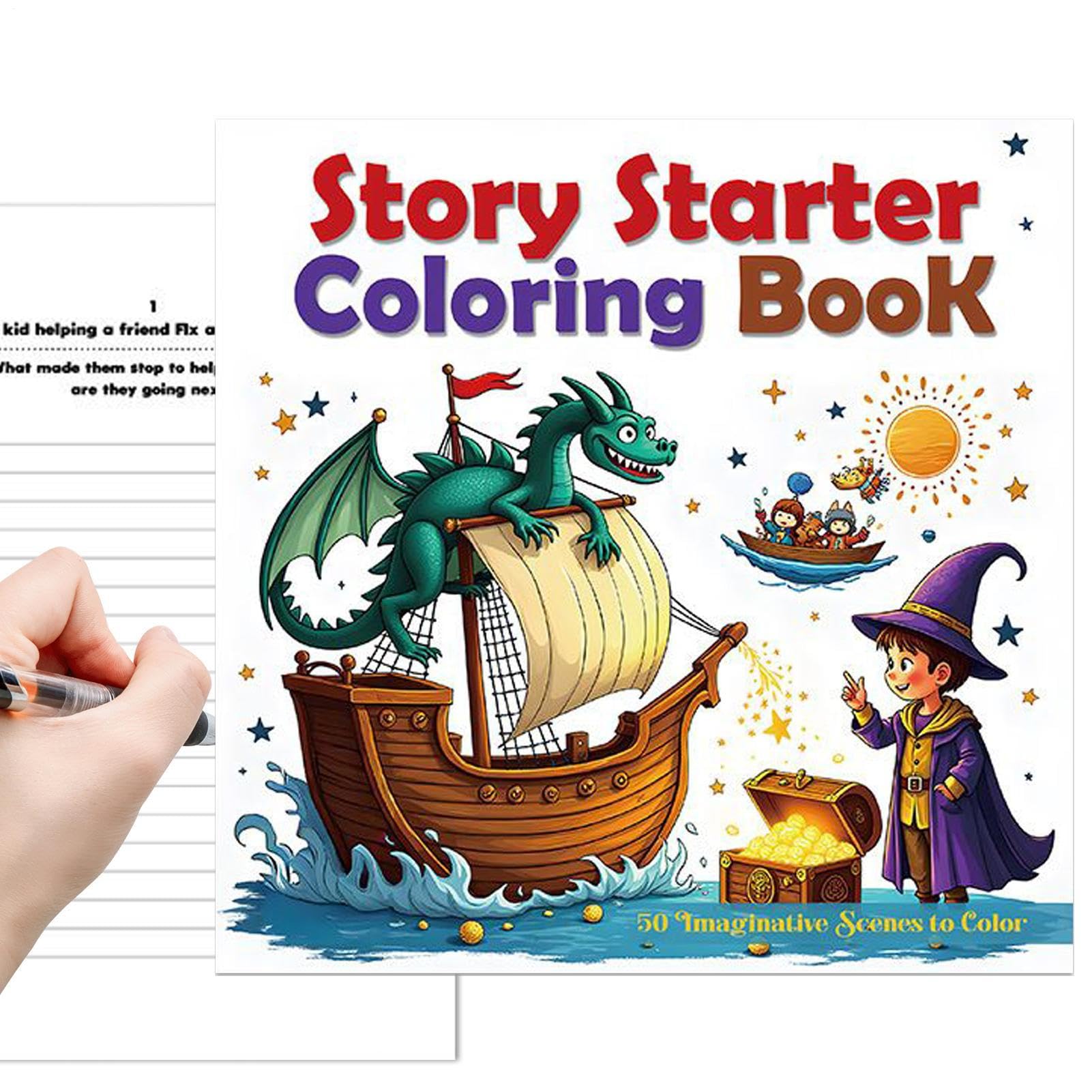 Libro Da Colorare Album Da Colorare Con Disegni Cartoni Animati Linee | Pagine Da Disegno Per Relax Antistress Ragazzi Bambini Viaggio