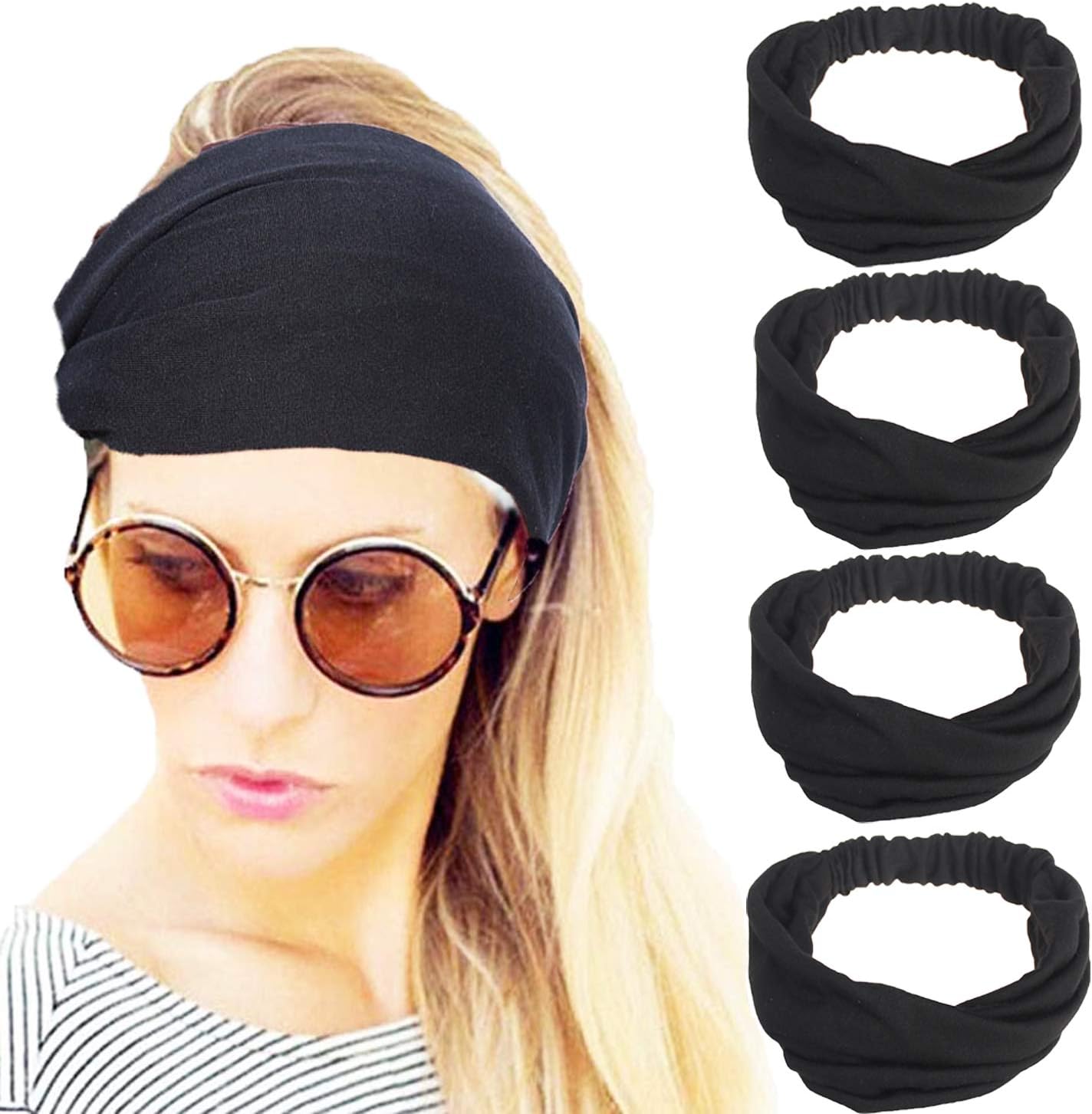 Women's Headbands Workout Yoga Exercise Headband Sweat Wicking Non Slip Hair Bands Hair Accessories wide fashion headbands for women diademas para mujer de moda