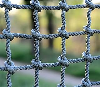 Adult Kids Outdoor Climbing Frame Net, Indoor Playground Cargo Net, 12mm Tree House Climbing Rope Ladder Safety Net, Garden Balcony Railing Decorative Net(Size:1m*4m)