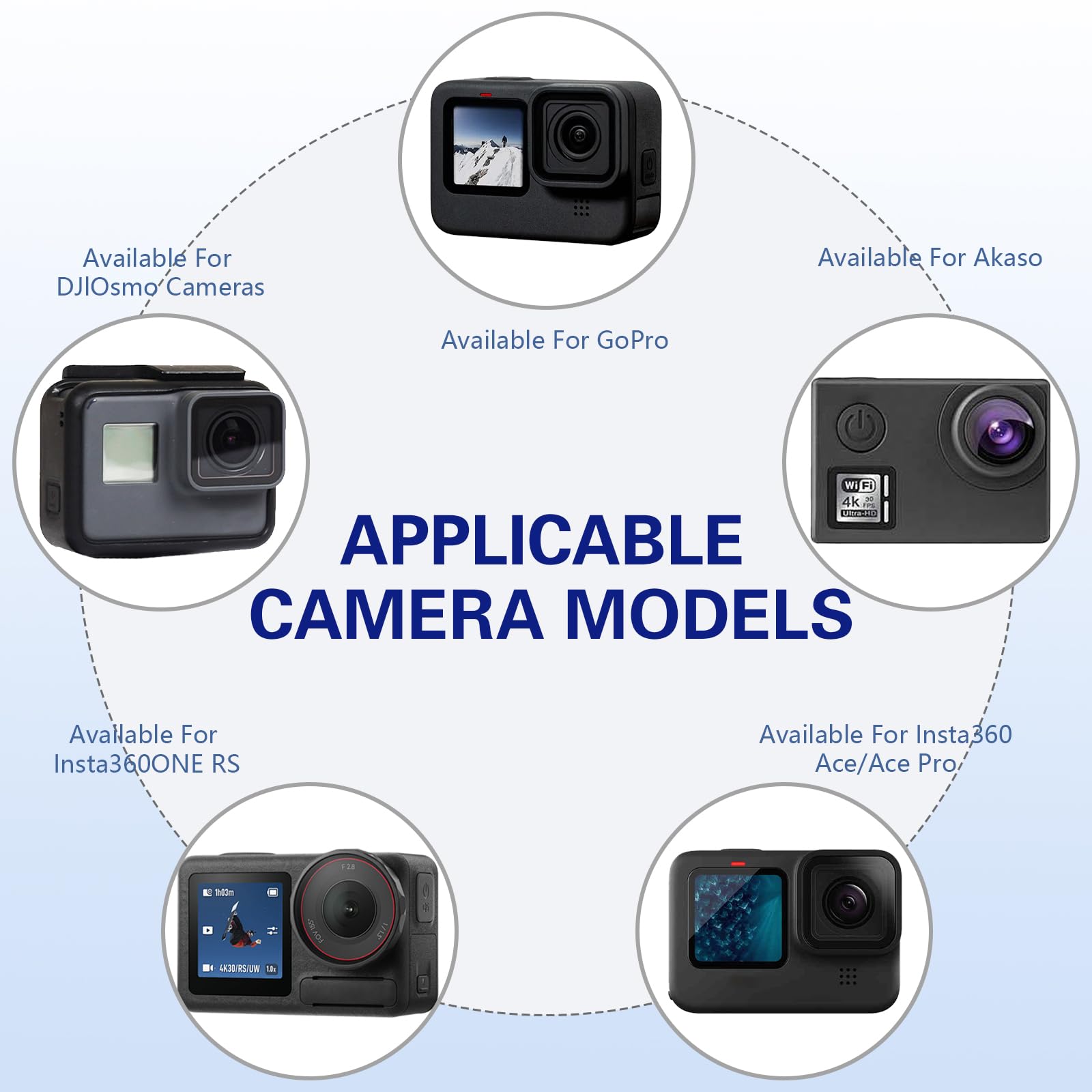 Stick per selfie GoPro, 36"/98 cm, impermeabile, allungabile per selfie stick 29-98 cm, asta monopiede in alluminio per GoPro Hero 8 9 10 11 12, per DJI Osmo Action, AKASO EK7000 (blu, 29 cm)