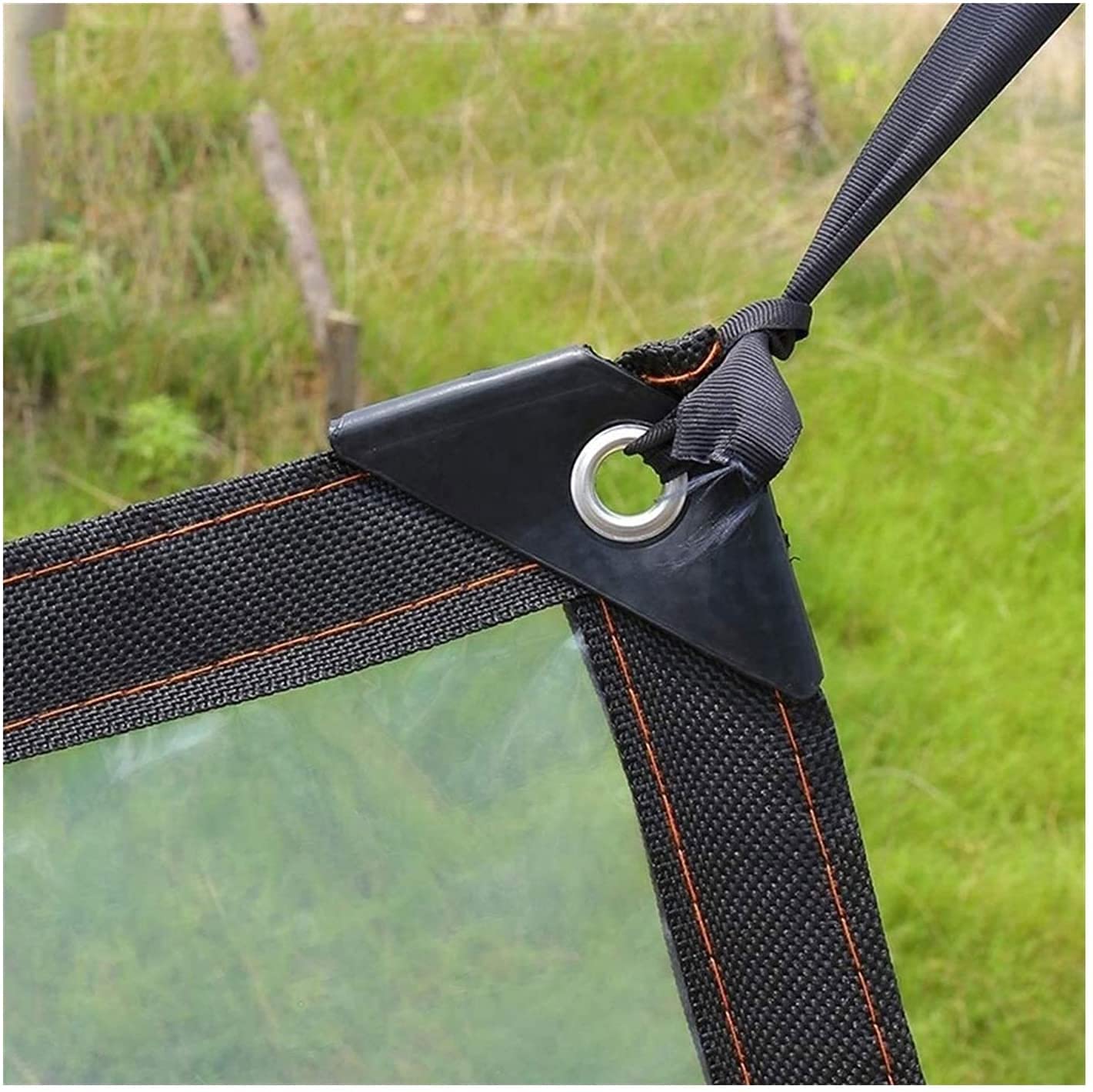 EIERFSKIOT tarpaulin waterproof heavy duty tarpaulin sheet waterproof sheet Glass Clear Tarpaulin Tarpaulin Clear Canopy Sun Protection Tarpaulin With Eyelets, Waterproof Garden/Greenhouse/Window/Succ