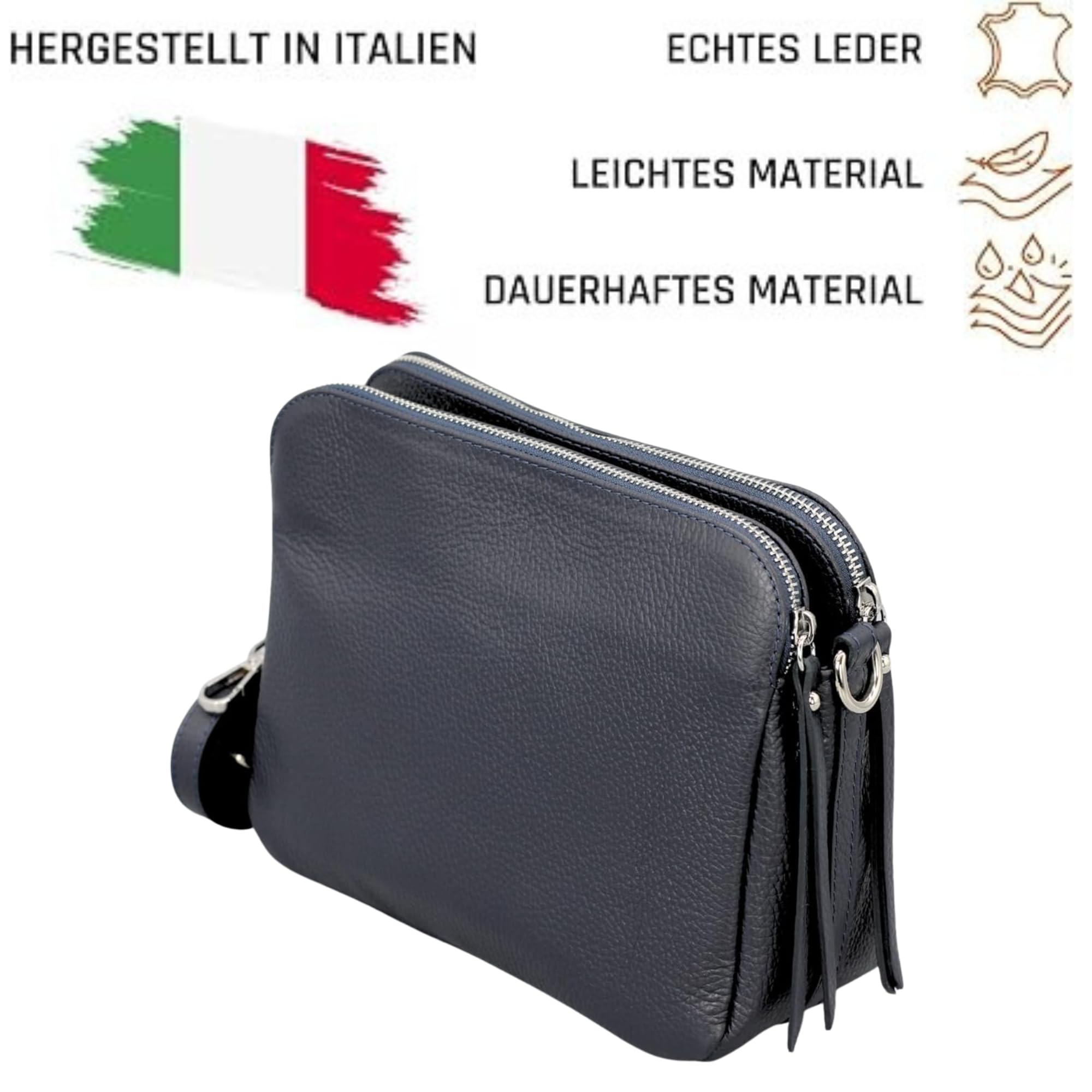 Brise Art NOVA Damen Umhängetasche Echtleder Handgefertigt Crossbody Bag