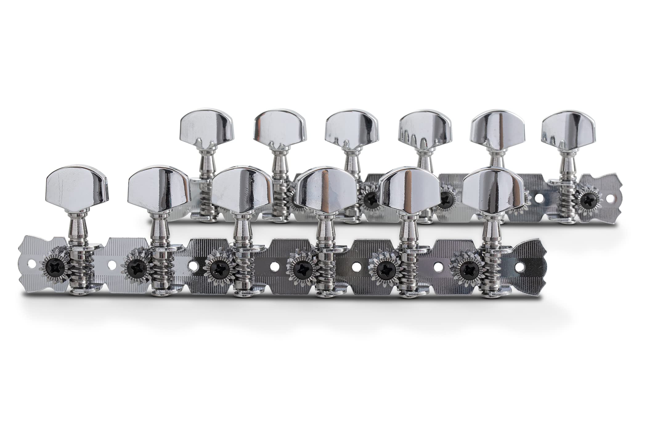GEWA machine heads Acoustic guitar, 12 string Set, Nickel-plated metal buttons