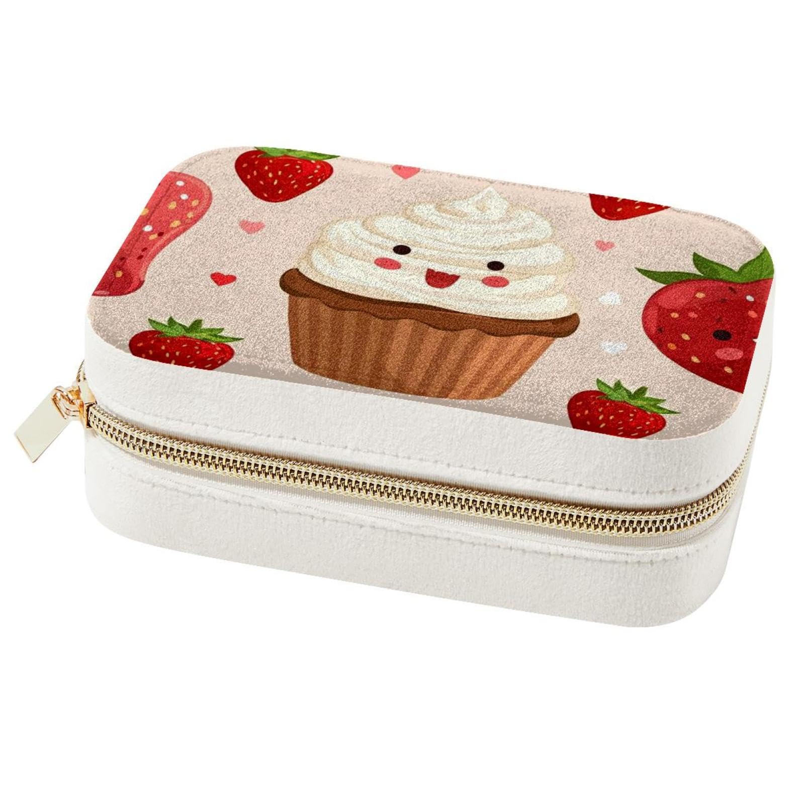 Boîte à bijoux fraise pour un cadeau de demoiselle d'honneur unique